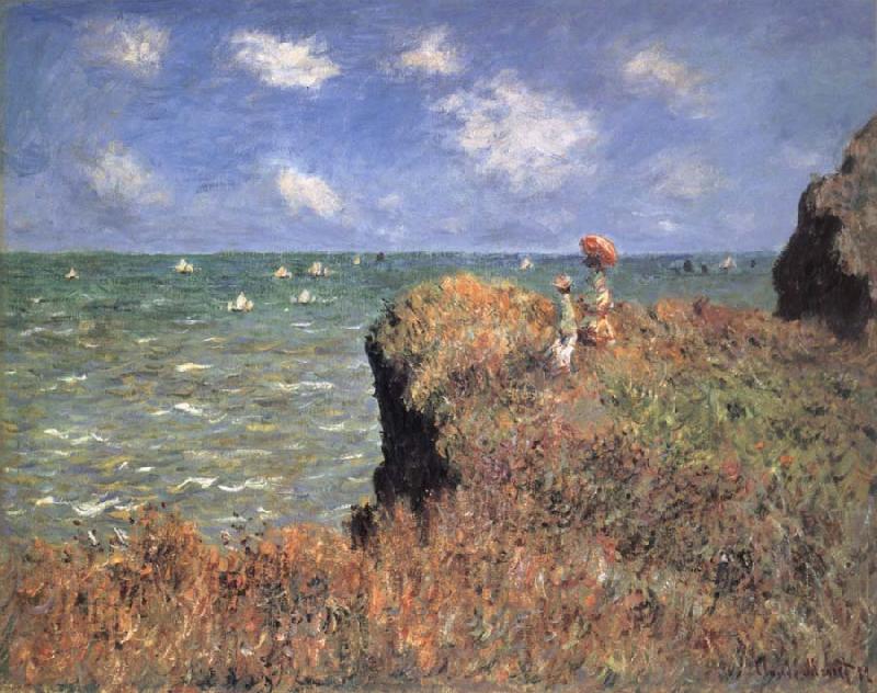 Claude Monet The Cliff Walk,Pourville